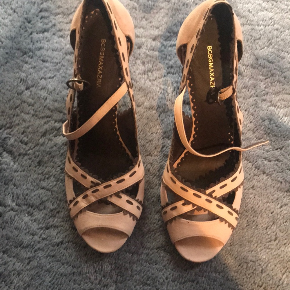 BCBGMaxAzaria Designer powder pink shoes Sz 10